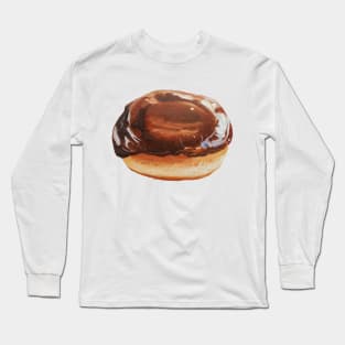 Boston Cream donut painting (no background) Long Sleeve T-Shirt